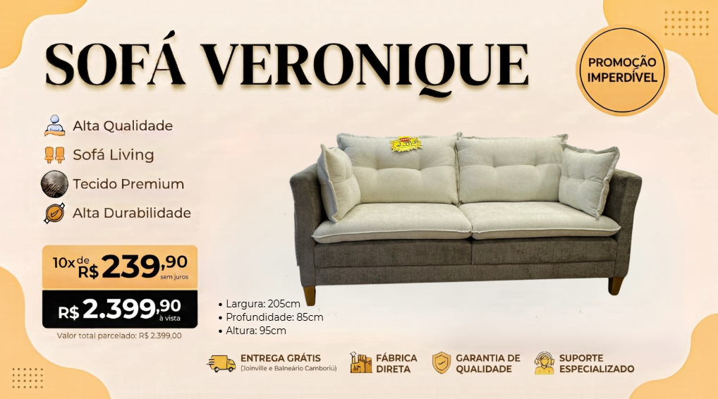 Sofá Veronique - Promoção