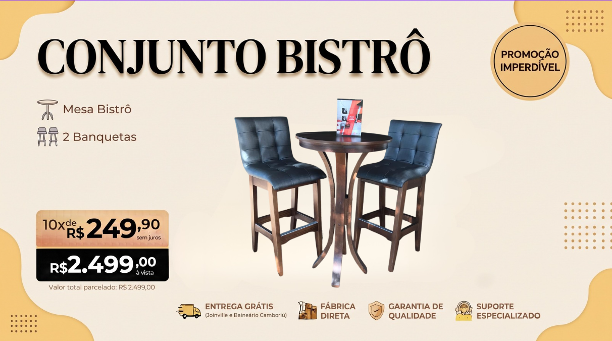 Conjunto Bistro - Promoção