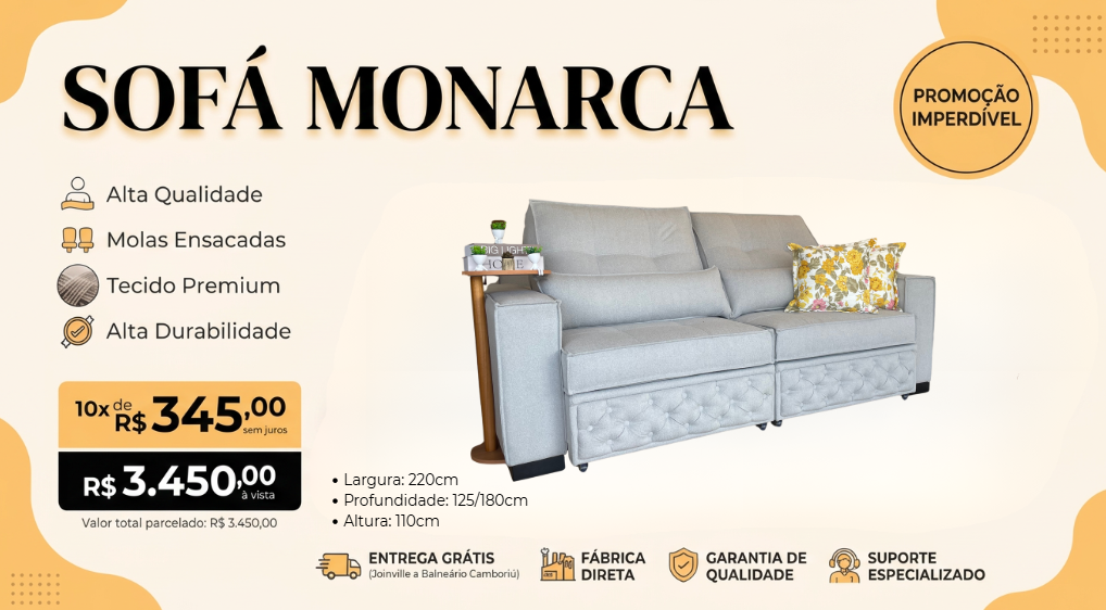 Sofá Monarca - Promoção